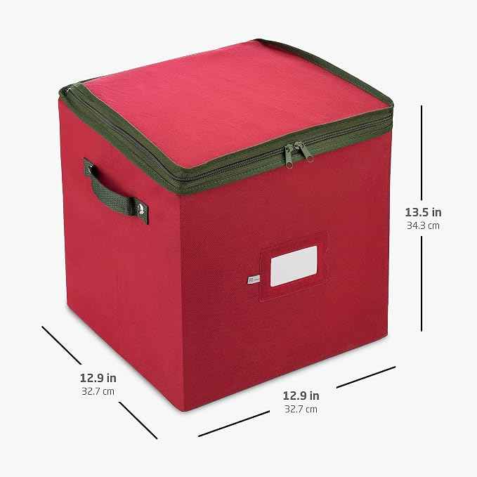 ZOBER Christmas Ornament Storage Box