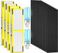 4 pack FLT4825 HEPA Replacement Filter B ＆ LB4000 Bulb by VALZONE