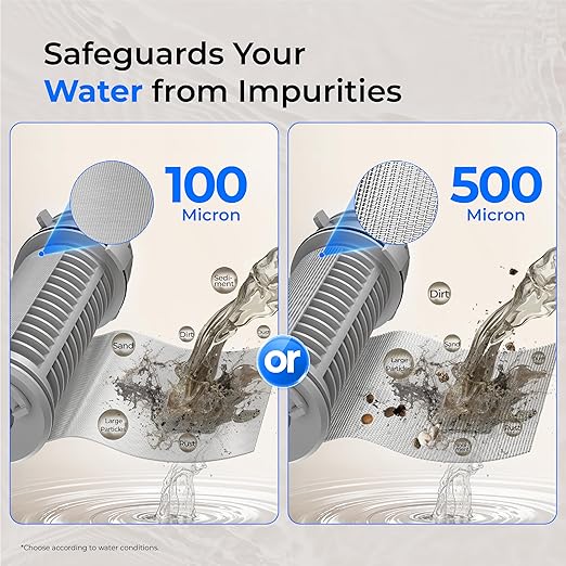 Waterdrop Spin Down Sediment Filter, Backwash Whole House Water Filter System - Image 3