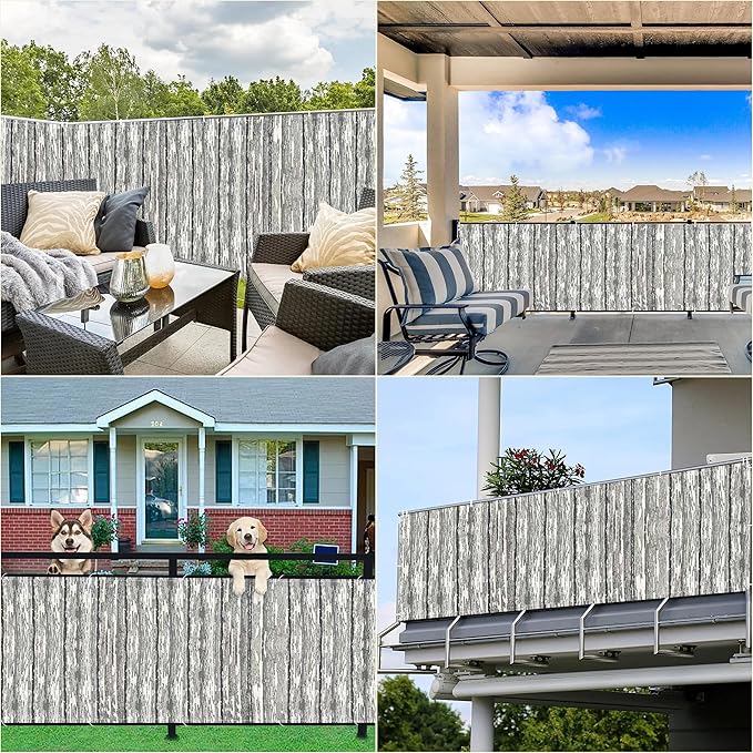 Privacy Screen Protector 1.6' x 9.8' UV-protection Wind-resistant Balcony - Image 7
