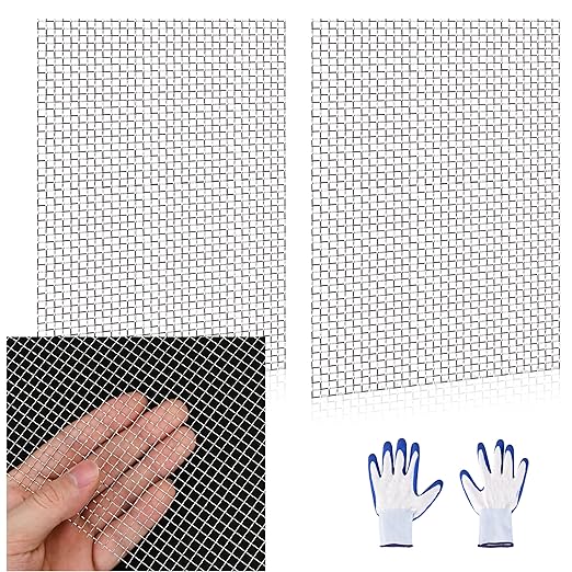 2 Pcs 13x9 5 Mesh 304 Stainless Steel Wire Mesh Sheet, Rustproof Metal Mesh by Unknown