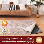 BAGAIL Felt and Natural Rubber Backing Rug Pads 1/8” Thick, Round 4 Feet Non