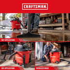 CRAFTSMAN CMXEVBE17596 20 Gallon 6.5 Peak HP Wet Dry Vac, Heavy-Duty Shop - Image 4