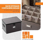 storageLAB Wine Glass Storage Containers, Hard Shell Organizer