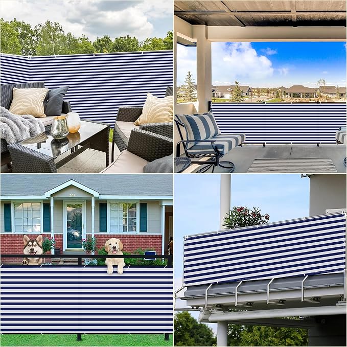 Privacy Screen Protector 8.2' x 9.8' Durable UV-Resistant Privacy Screen Outdoor - Image 7