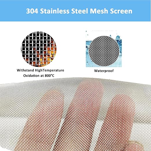 304 Stainless Steel Mesh Screen#60Mesh -Size:15.7"x47.2", - Image 3