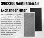 2-Pcs SV02300 Air Exchanger Filter 15-3/8 x 7-1/8 x 5/8 Inches Efficiency - Image 3