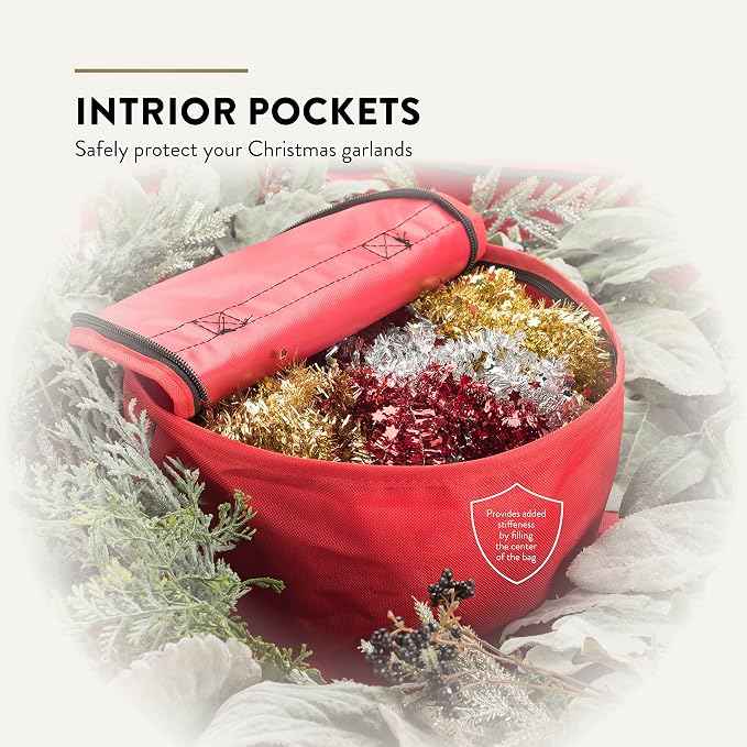 ZOBER Christmas Wreath Storage Container 30 Inch