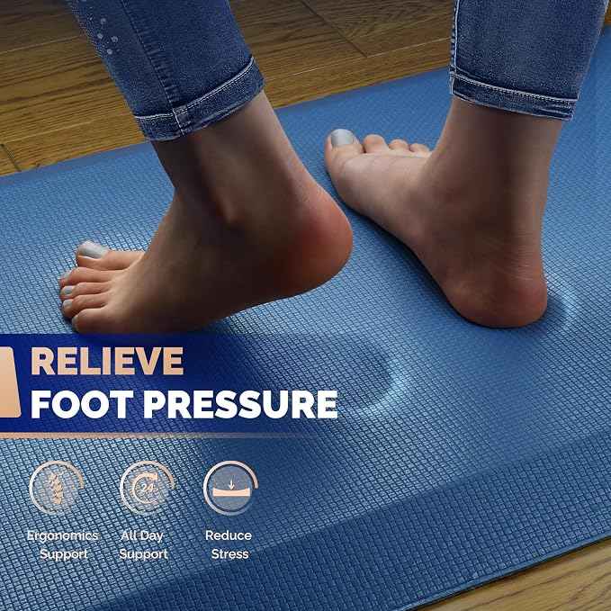 FEATOL Anti Fatigue Mat for Standing, 9/10 Extra Thick Ergonomic Standing Desk