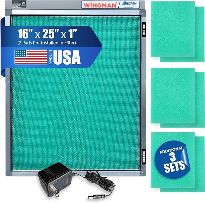 16x25x1 Polarized Media Electronic Air Filter by WINGMAN1