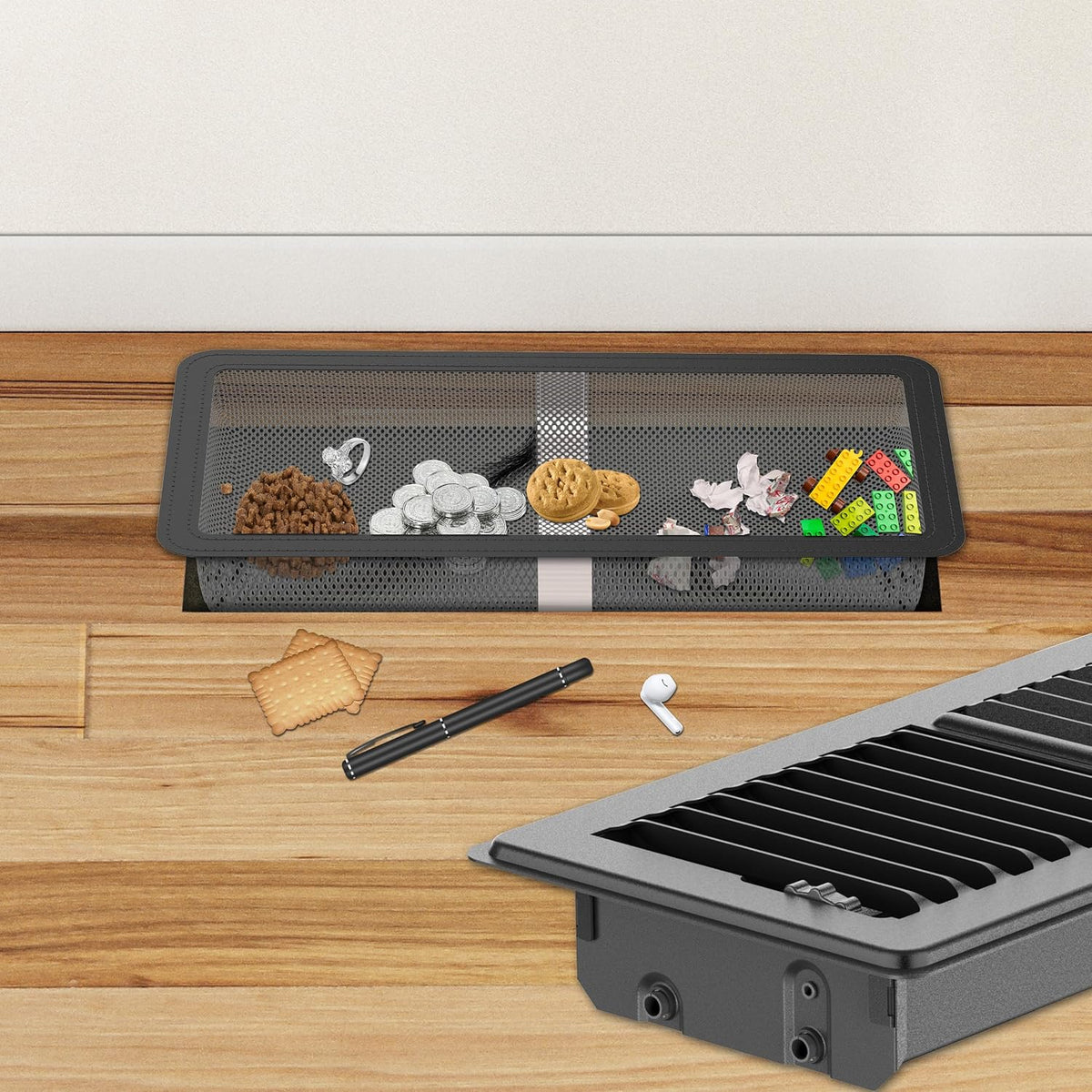 6 Pack Floor Register Cover Trap, HG Power 4 x 10 Inch Floor Vent
