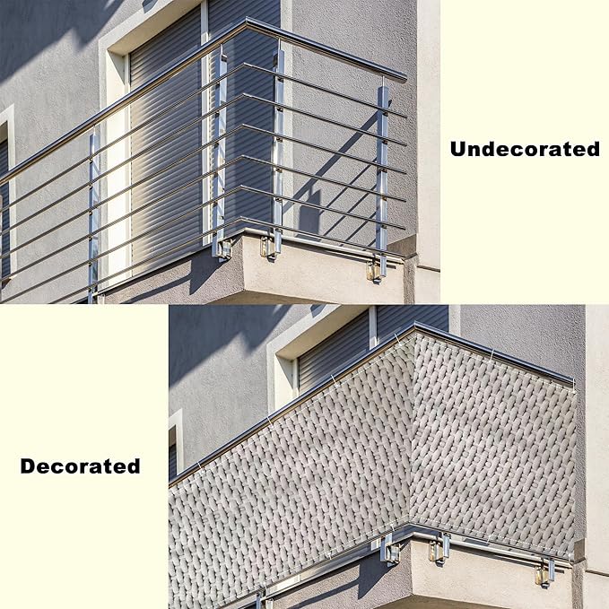 Privacy Fence 3.9' x 9.8' Durable and UV Resistant Balcony Privacy, Easy - Image 8