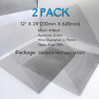 Upgraded 2PACK SS Wire Mesh, 4 Mesh Completely Welded, 12 X 24 in, Stainless 304 - Image 2