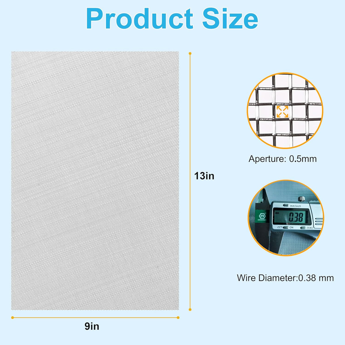 8 Pcs 13x9 Inch 40 Mesh 304 Stainless Steel Wire Mesh Sheet, Sheet
