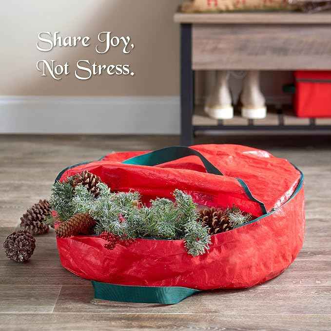 ZOBER Christmas Wreath Storage Container 24 Inch