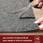 BAGAIL Felt and Natural Rubber Backing Rug Pads 1/4” Thick