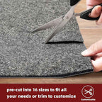 BAGAIL Felt and Natural Rubber Backing Rug Pads 1/8” Thick, 7.5 x 10 Ft Non