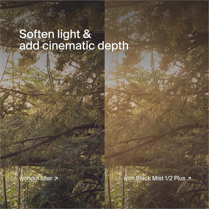 Urth 52mm Magnetic Ethereal Black Mist ½ Diffusion Lens Filter — Cinematic - Image 6
