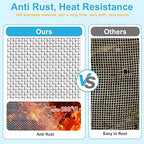 4 Pcs 13x9 5 Mesh 304 Stainless Steel Wire Mesh Sheet, Rustproof Metal Mesh - Image 6