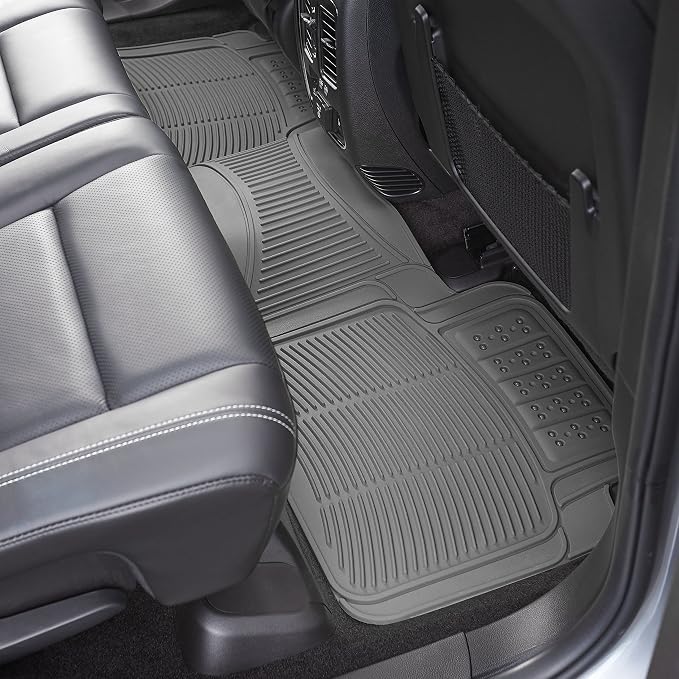 Amazon Basics Universal PVC Faux Rubber Car Floor Mats, All Weather Protection - Image 14