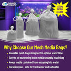 Aquatic Experts Fine Aquarium Media Bag, Durable Drawstring Bags - Image 2