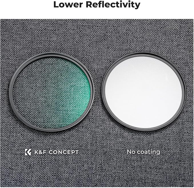K&F CONCEPT 72mm Black Diffusion 1/4 Filter Mist Cinematic Effect Filter - Image 5