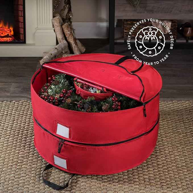 ZOBER Christmas Wreath Storage Container 30 Inch