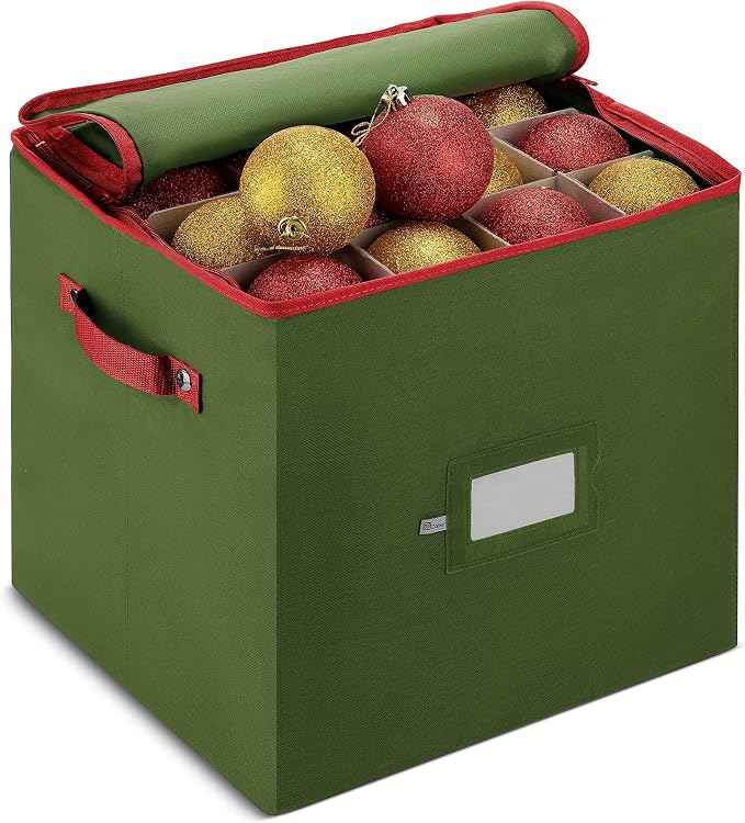 ZOBER Christmas Ornament Storage Box