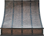 CT Copper Tailor Sloped Copper Vent Hood Island Mount, 1150 CFM Exhaust Fan by CTCopperTailor