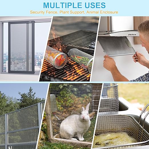 32 Pcs 13x9 20 Mesh 304 Stainless Steel Wire Mesh Sheet, Rustproof Metal Mesh - Image 3