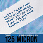TCP Global - 125 Micron Filter Tips Ultra-Fine Paint Strainer - Pure Blue Nylon - Image 3