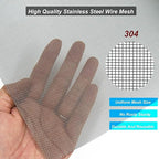 304 Stainless Steel Mesh 60Mesh, 15.7"x47.2" Metal Mesh Screen, Woven Fine Wire - Image 4