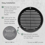 Vent Systems 6" Inch Black Soffit Vent Cover - Image 4
