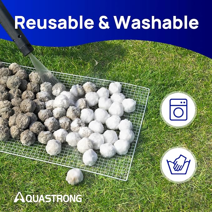 AQUASTRONG Pool Filter Balls for Sand Filters, 3.1 lbs Reusable Pool Sand - Image 5