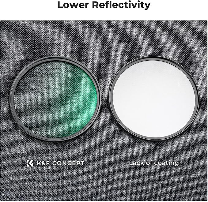 K&F CONCEPT 82mm Black Diffusion 1/4 & 1/8 Filters Kit Mist Cinematic Effect - Image 6