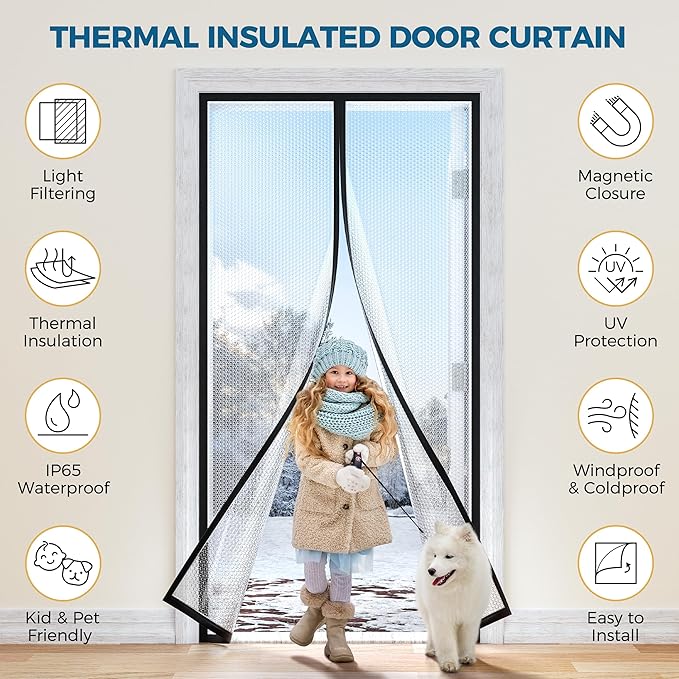 Magnetic Thermal Insulated Door Curtain - Image 2