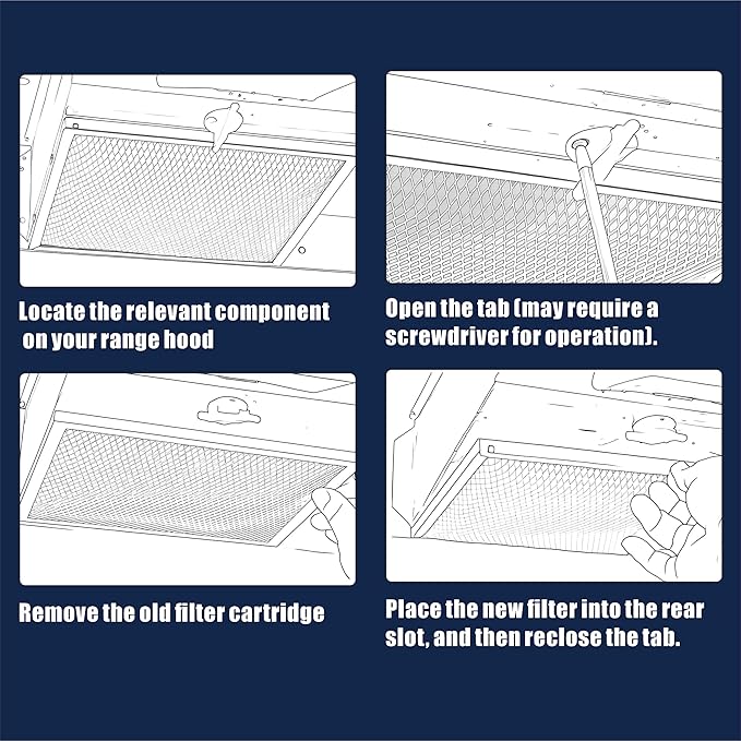 97007696 41F UPGRADED Range Hood filter 10.5 x 8.75 - Image 5