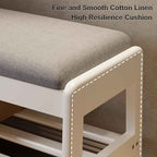 AQIMUELE Small Shoe Rack Bench, 2 Tiers Shoe Bench