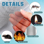 SATINIOR 2 Packs 11.8 x 39.3 Inch 304 Stainless Steel Woven Wire Mesh Fine - Image 2