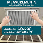 12x20x1 Air Filter-MERV 8, Washable & Reusable Electrostatic Air Filter - Image 4