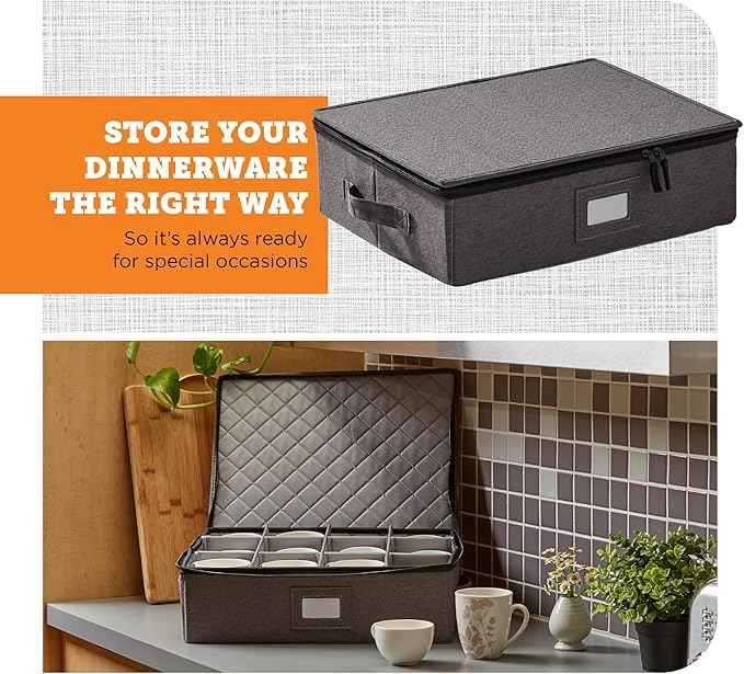 storageLAB Cup and Mug Storage Containers, Hard Shell Storage Case