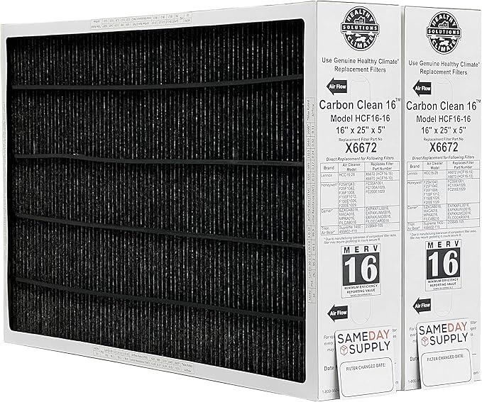 Lennox Healthy Climate Lennox X6672 16x25x5 Healthy Climate Carbon-Clean MERV by Unknown