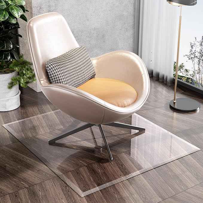 47“ x 40” Beveled Edge Glass Chair Mat