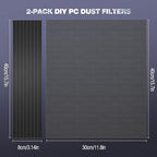 MoKo 400x300mm DIY PC Case Dust Mesh Filter, PVC Dustproof Magnetic Dust Filter - Image 4