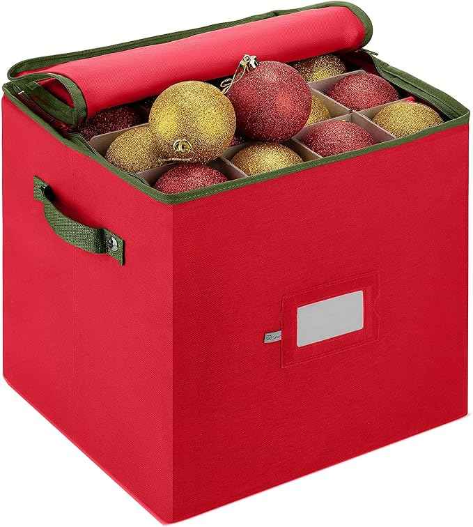 ZOBER Christmas Ornament Storage Box