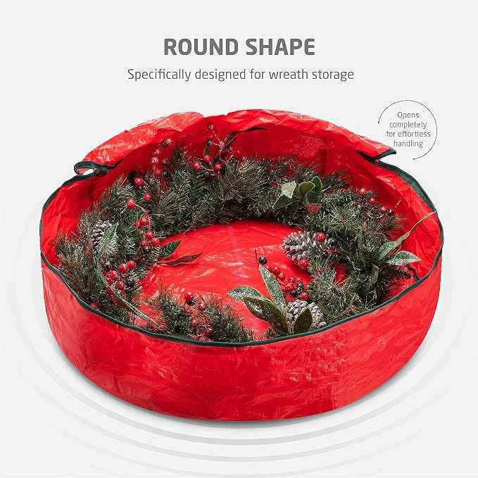 ZOBER Christmas Wreath Storage Container 24 Inch