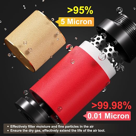 TAILONZ PNEUMATIC 1/4 Inch NPT 0-150 PSI Red Industrial Grade 4 Stage Air - Image 6