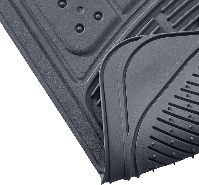 Amazon Basics Universal PVC Faux Rubber Car Floor Mats, All Weather Protection - Image 6