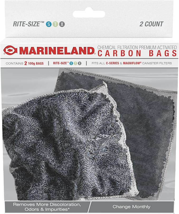 Marineland Carbon Bags, Support Chemical Aquarium Filtration, Rite-Size S by Marineland