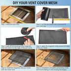 39x12 inch Customizable DIY Floor Vent Covers, Magnetic PVC Vent Mesh - Image 7